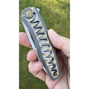 ГАТОР (GATOR) колекційний складаний ніж ручної роботи KUSTOM KNIVES, RWL-34, 61-62 HRC. Photo 3
